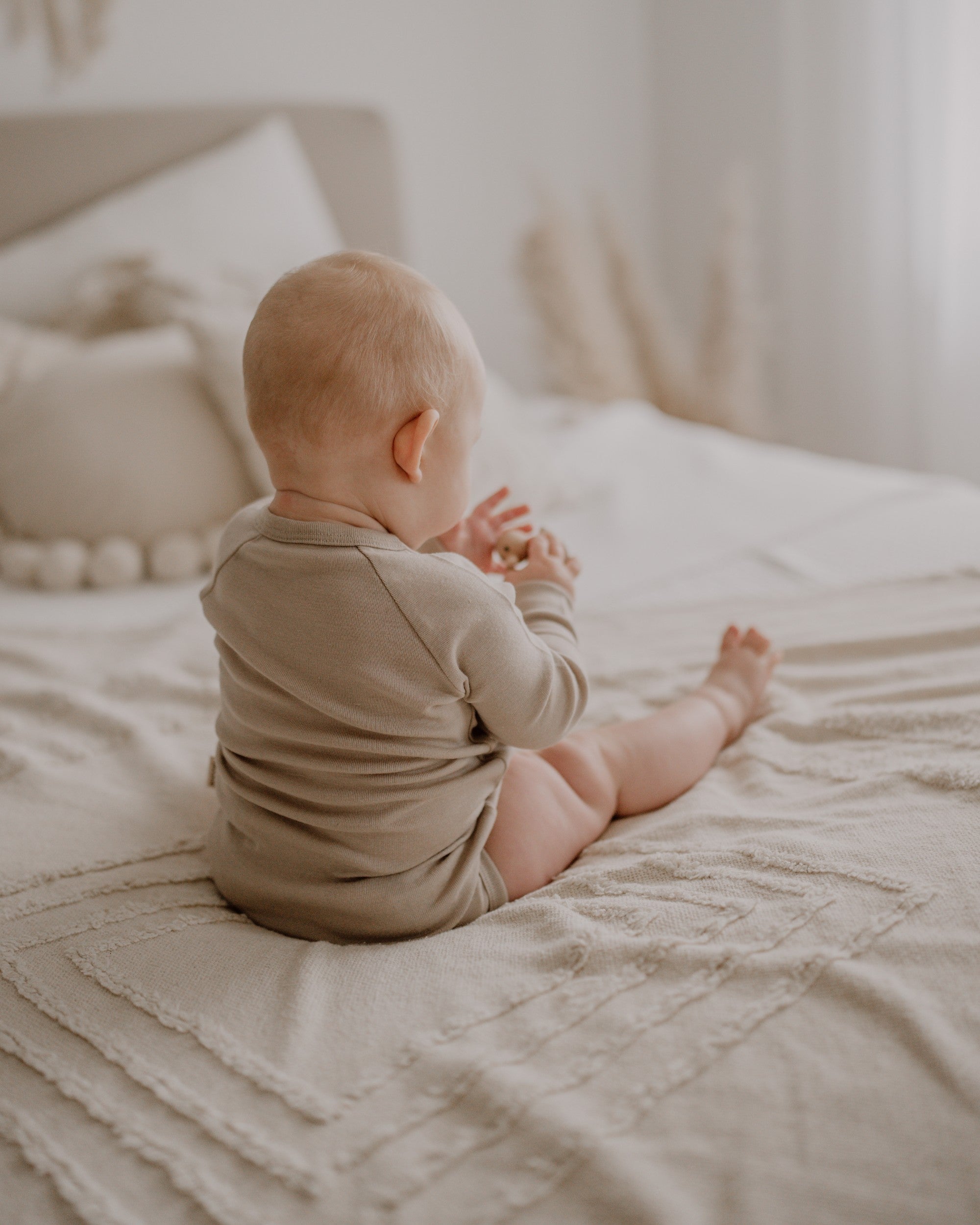 Wolle Seide Wickelbody - Clay