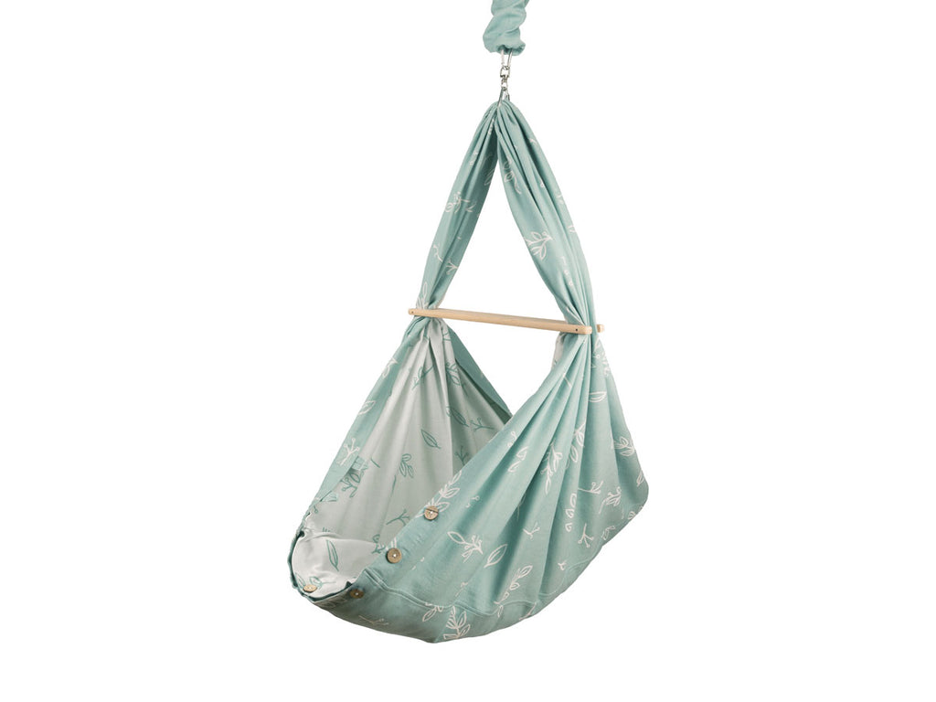 Baby Federwiege Qookie Swing Floral Mint
