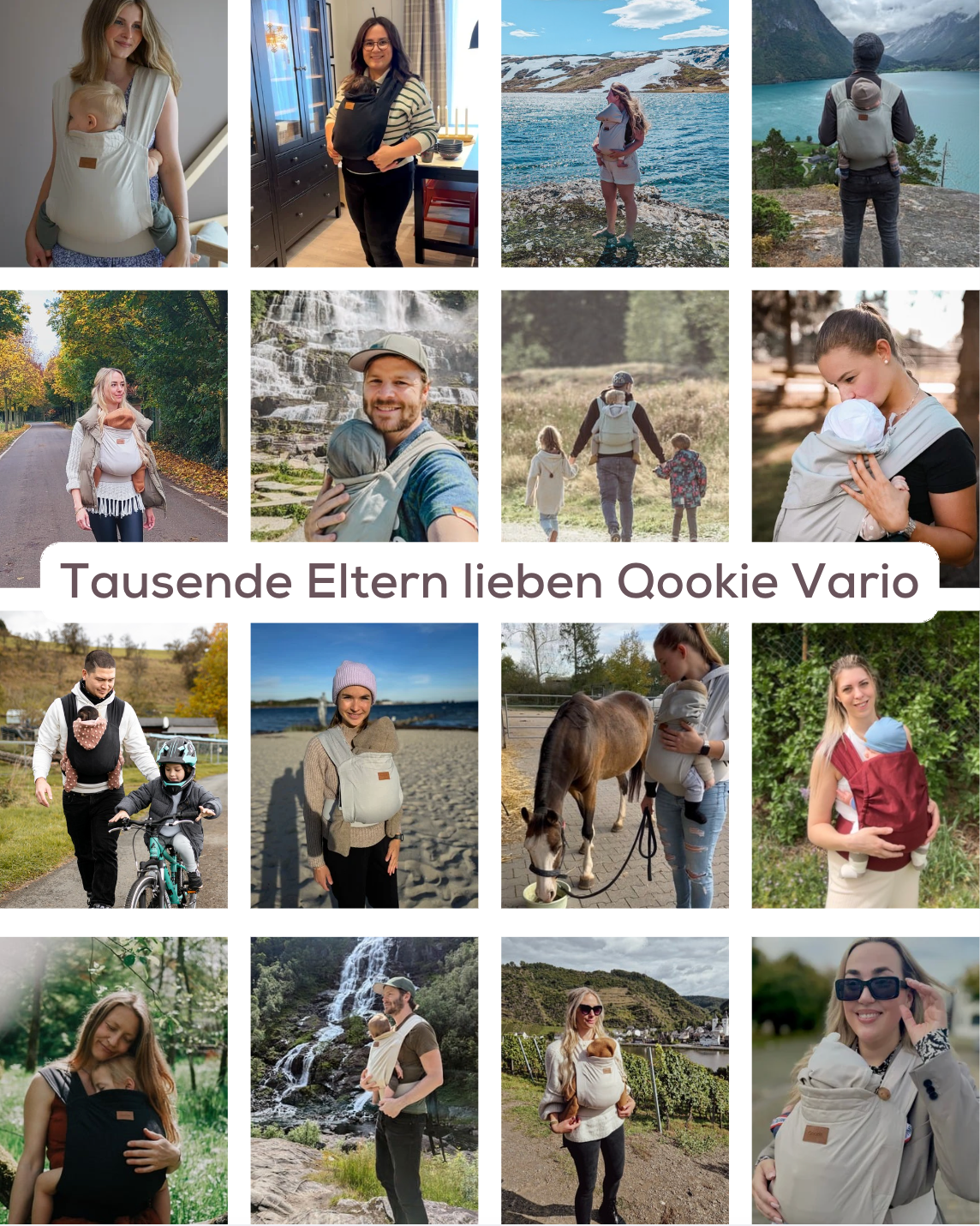 Qookie Vario - Full Buckle Babytrage - Ruby